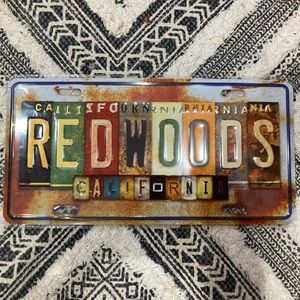 California Redwoods license plate